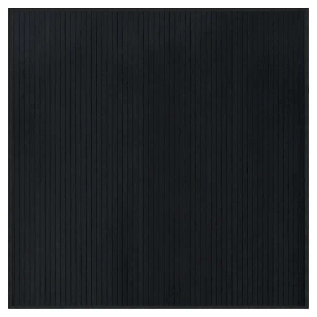 Tappeto Quadrato Nero 100x100 cm in BambÃ¹