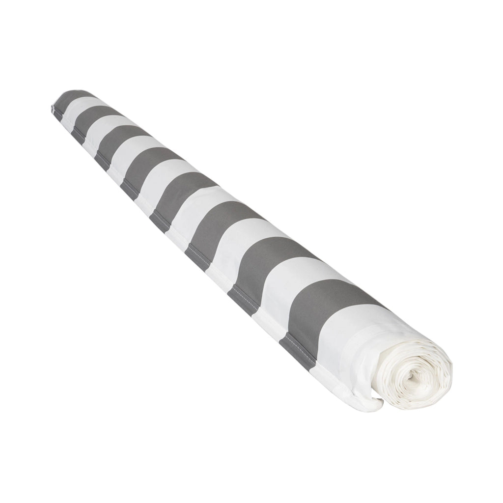 Tessuto per tende da sole SAULE 2,95 × 2,5 m - Tessuto a righe bianco/grigio