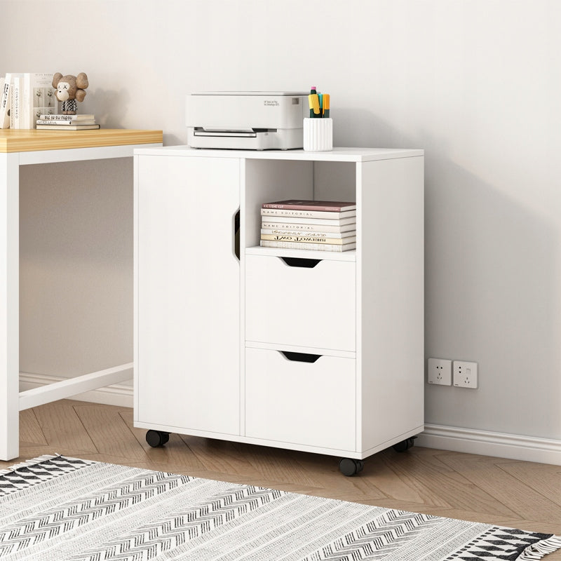 Armadio verticale, supporto per stampante, tavolino, scaffale moderno, 3 ripiani, 60 cm