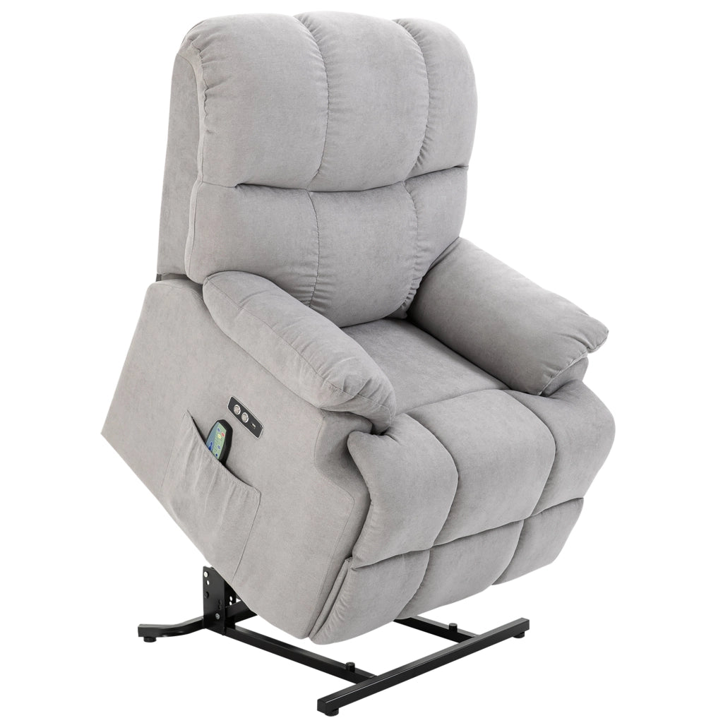 POLTRONA RELAX ALZAPERSONA RECLINABILE 160° GRIGIO CON USB
