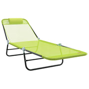 Lettino Prendisole | Sdraio da giardino | Lettino da sole pieghevole Verde 182 x 55 x 85,5 cm