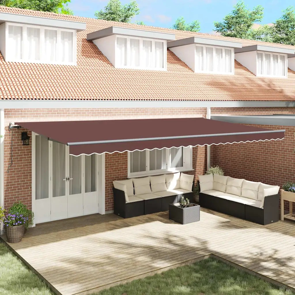 Tenda da Sole Retrattile Automatica Marrone 600x300 cm