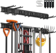 Organizzatore di attrezzi per la garagem, attacco alla parete, Organizzatore di attrezzi da giardino aggiornato 8 Haken extra Organizzatore per cavi 4 per la giardino, rastrelli, forchi, spazzole, cesoie, tubi, 48