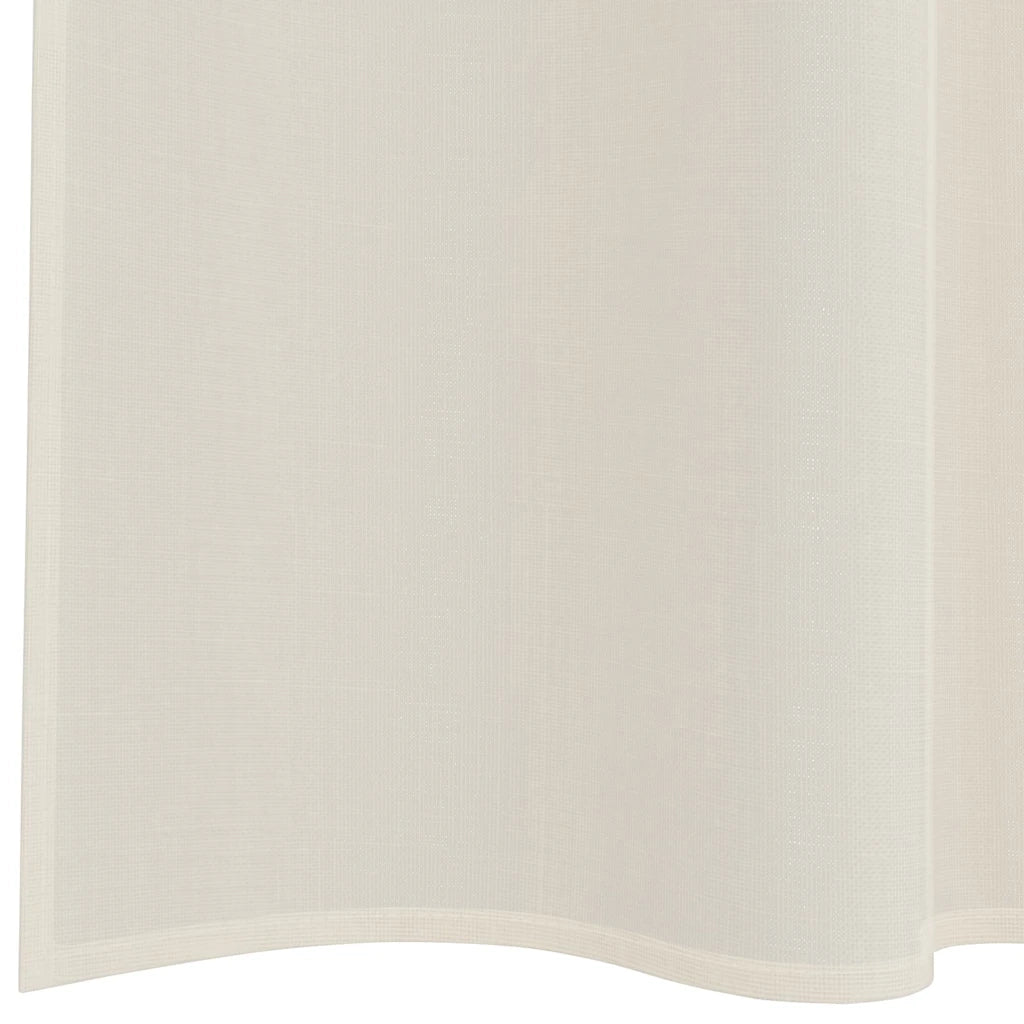 Tende in Voile con Tasche per Aste 2 pz Crema 4102177