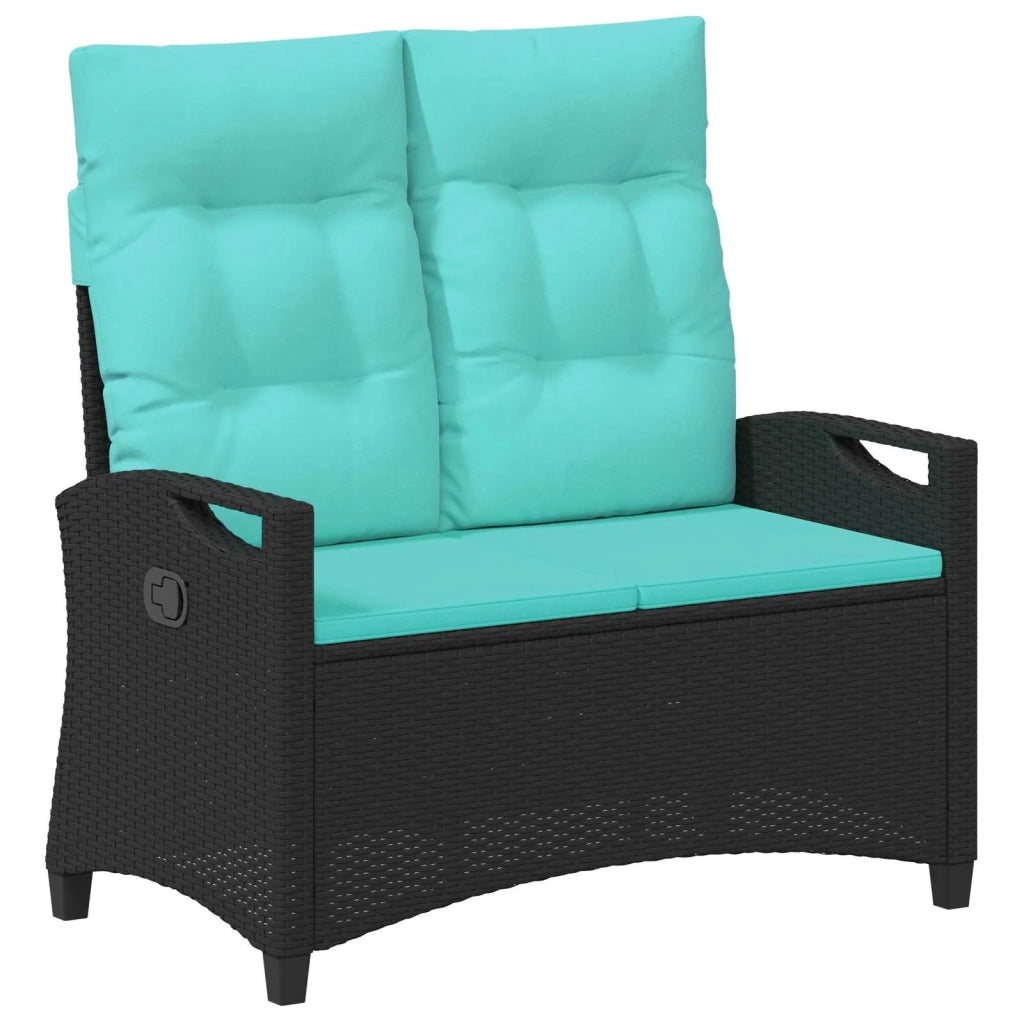Panchina da giardino con cuscino 105 x 60 x 112 cm acciaio