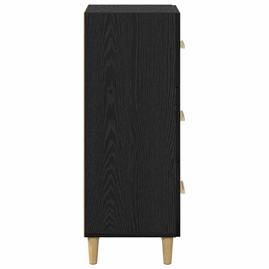 Credenza-Buffet-Armadio da cucina Rovere nero 34.5 x 34 x 90 cm Legno multistrato