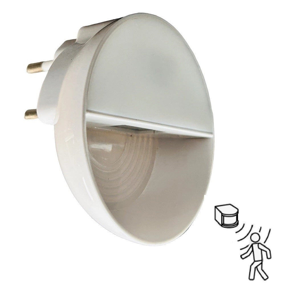 Trade Shop - Lampada Led Con Spina Luce Notturna Segnapasso Sensore Movimento 0.4w Xggyd-002 -