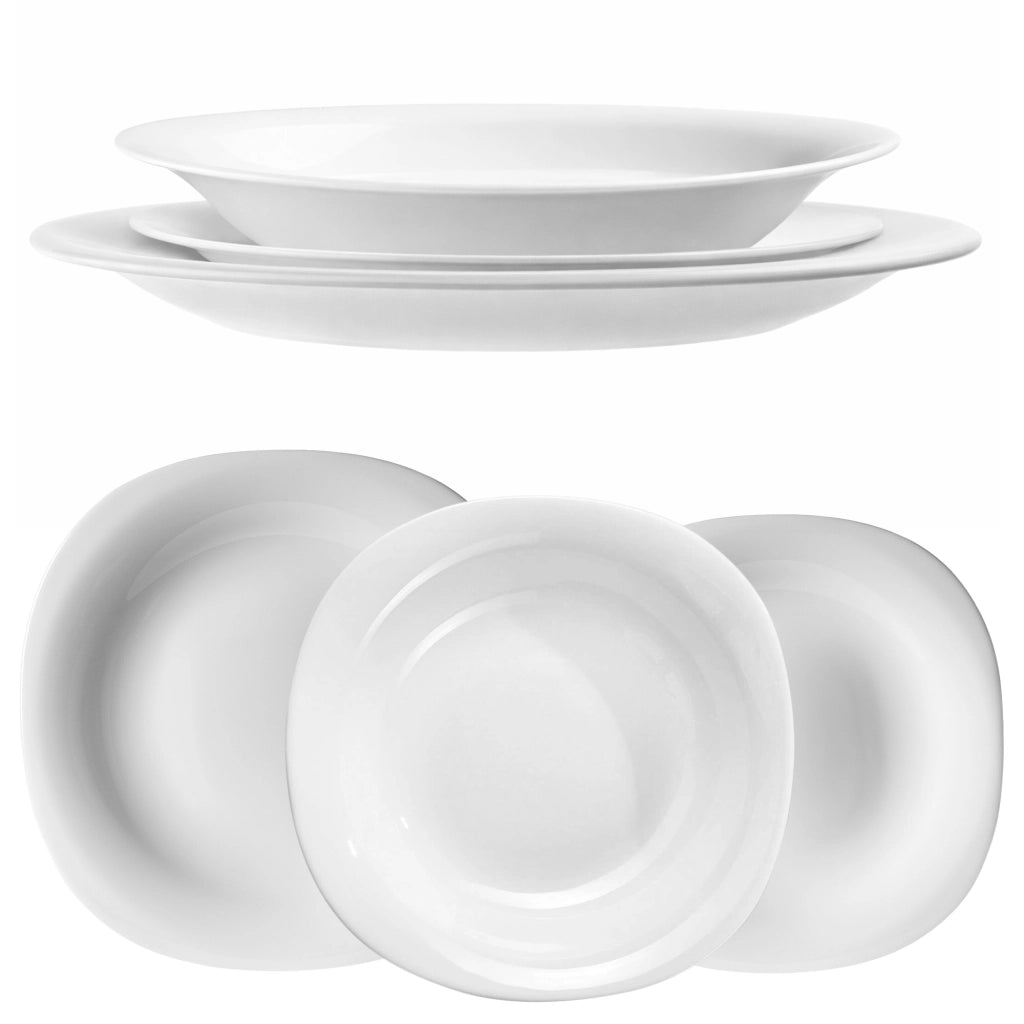 Set di 3 piatti KADAX, colore bianco.