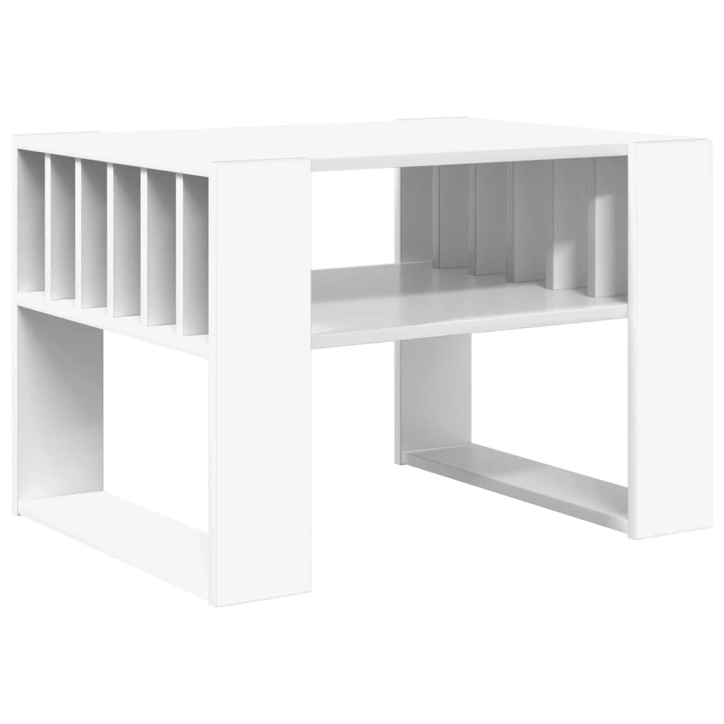 Tavolino da salotto | Tavolino da caff¨¨ | Tavolino da Soggiorno Bianco 66 x 49,5 x 45 cm Legno multistrato