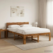 Letto matrimoniale con testiera ROSTOCK Naturale 150 x 200 cm 3405462