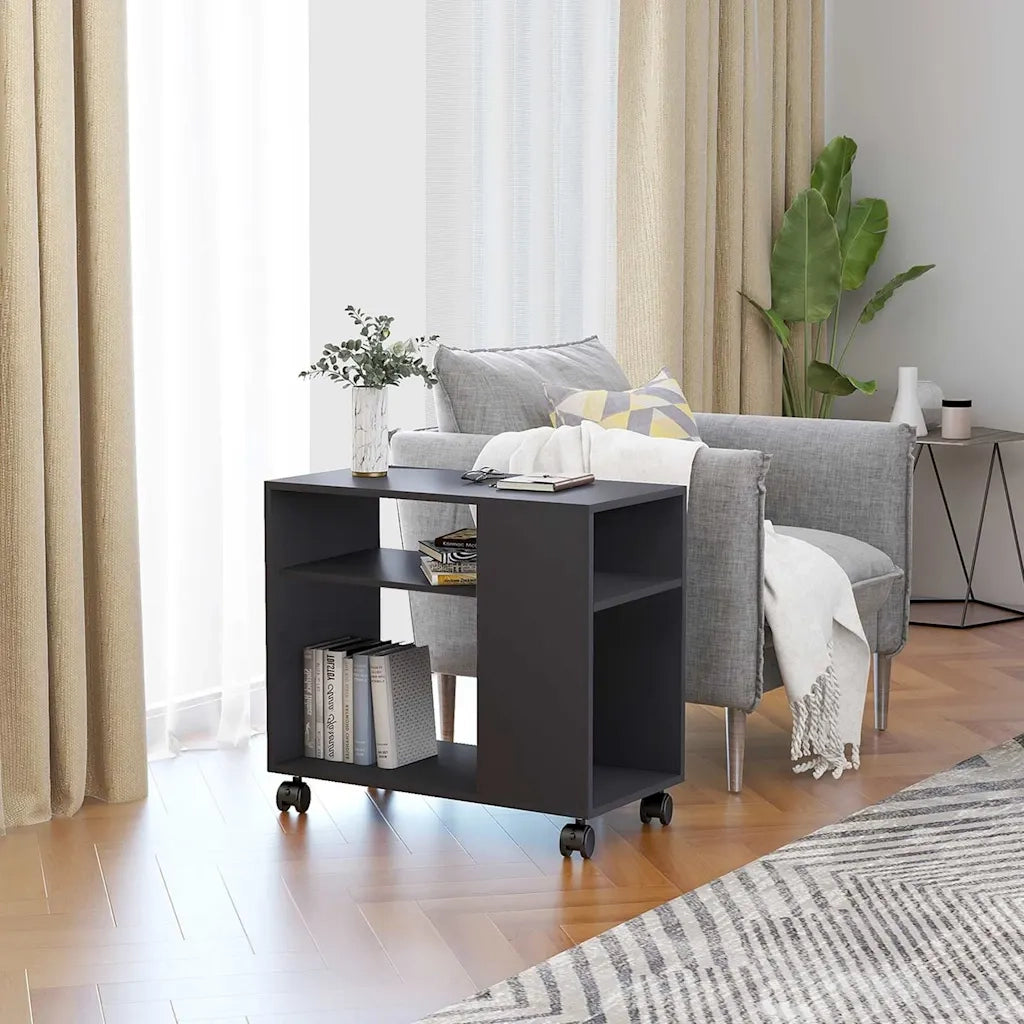 Tavolino da Salotto Grigio 70x35x55 cm in Legno Multistrato 802122