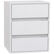 CASSETTIERA 3 CASSETTI MODERNA IN LEGNO BIANCO 40X30X50.5 CM