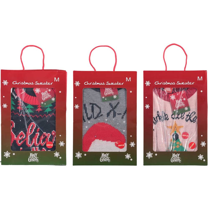 MAGLIA X-MAS CON LUCI DONNA