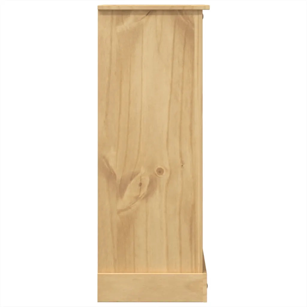 Cassettiera Corona 80x43x114 cm in Legno Massello di Pino 4005671