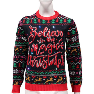 MAGLIA X-MAS CON LUCI DONNA