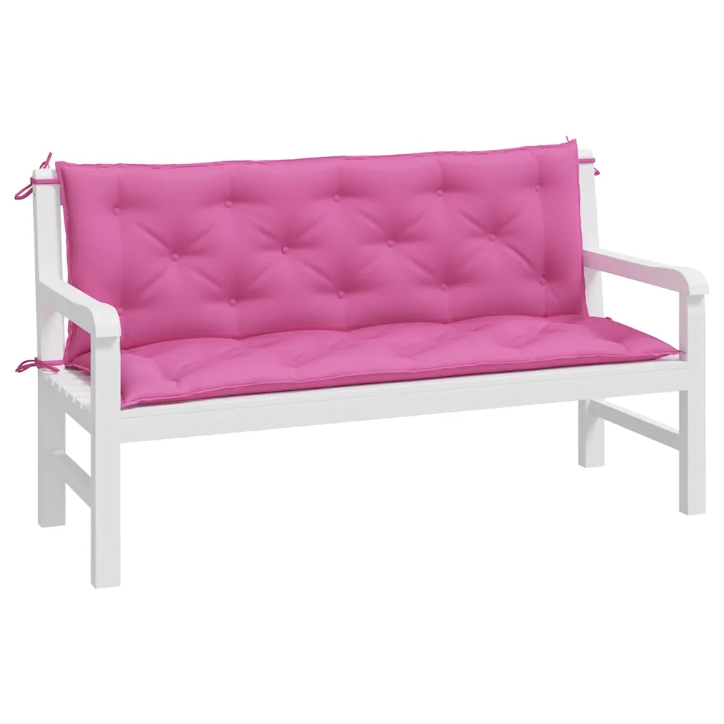 Cuscini per Panca da Giardino 2 pz Rosa 150x50x7 cm in Tessuto 361714