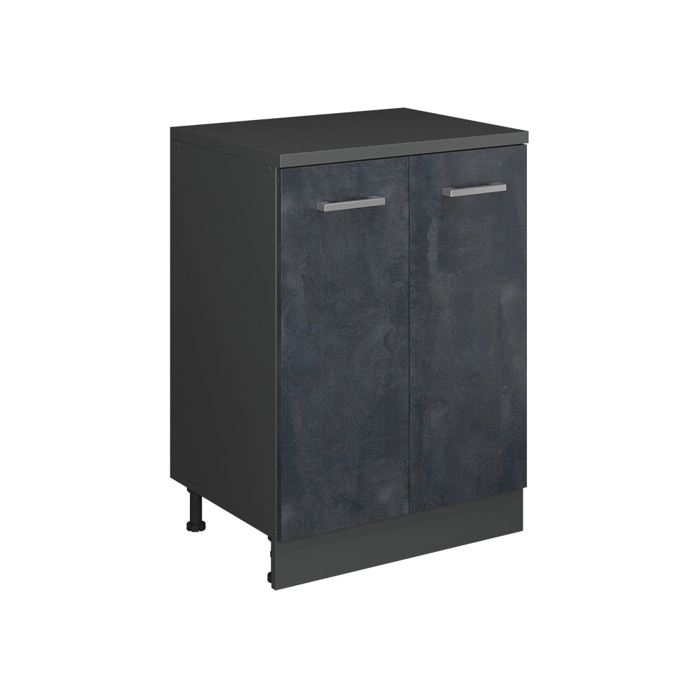Mobile per mansarda Rion Calce nera/Antracite 60 x 83.8 cm senza inclinazione con 2 ante Vicco