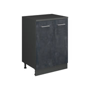 Mobile per mansarda Rion Calce nera/Antracite 60 x 83.8 cm senza inclinazione con 2 ante Vicco
