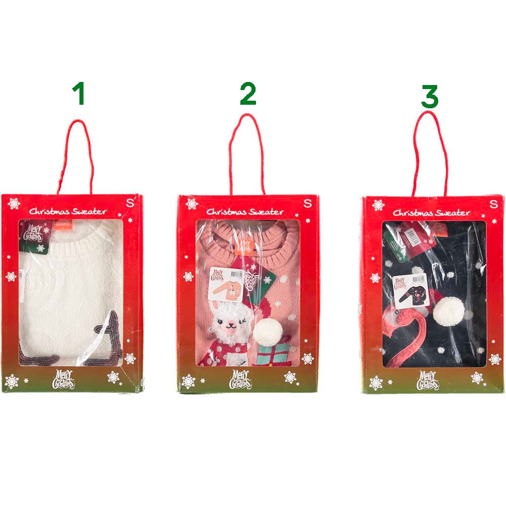 MAGLIA X-MAS CON LUCI DONNA