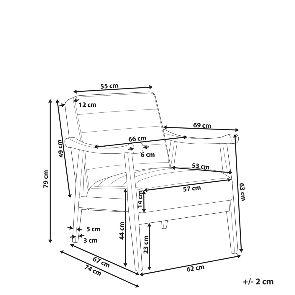 Poltrona Marrone Poliestere Ecopelle Rivestimenti Design Retrò Struttura in legno Braccioli Soggiorno