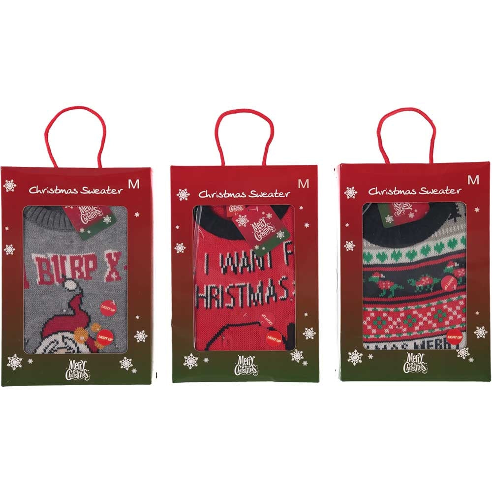 Maglia X-Mas Con Luci Uomo