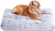 Letto per Cani - Dimensioni 65 x 48 cm - Materiale Pluche - Antiscivolo - Lavabile - Adatto per Piccoli, Medi e Grandi Cani - Colore Grigio Chiaro
