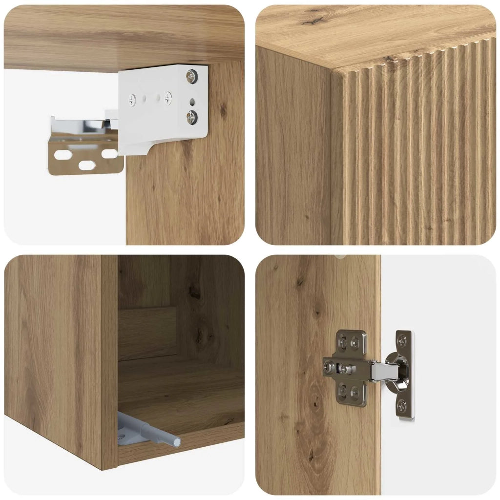 Mobiletto a muro Rovere Artigianale 33 x 34,5 x 90 cm