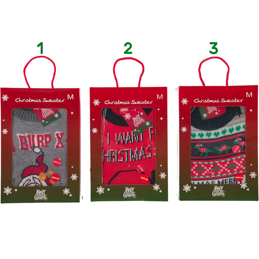 Maglia X-Mas Con Luci Uomo