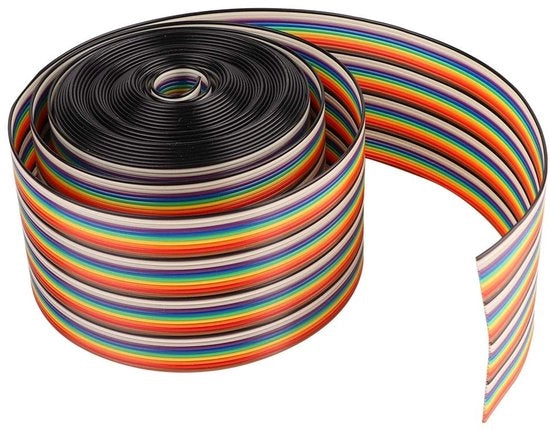 Cavo a nastri multicolore - Ideale per progetti di elettronica - 40P - 1,27mm - Connessione flessibile - Adatto per hobbyisti e professionisti