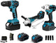 Kit 3 in 1 Trapano Avvitatore Avvitatore a Impulsi Smerigliatrice a Batteria
