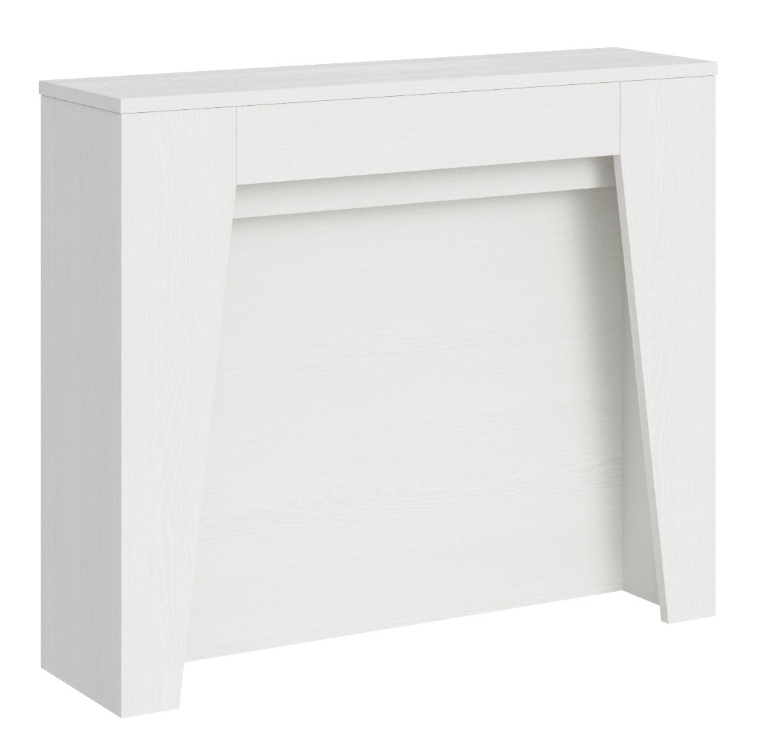 Consolle Allungabile 90x25/211 cm Pannelli in Nobilitato Anea Bianco Frassino