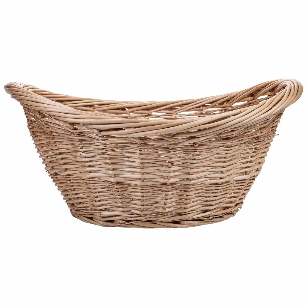 Cestino in vimini marrone 56x46x28h cm