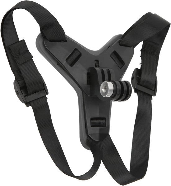 Cinturino di montaggio per la testa con cinghia regolabile per prevenire la caduta della camera, compatibile con Hero 7 6 5 pollici, nero.