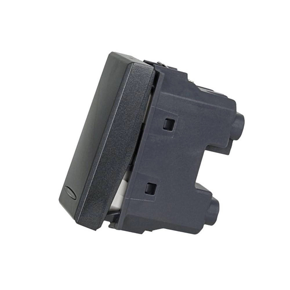 Trade Shop - Pulsante No 1p 16a Colore Nero Compatibile Con Bticino Axolute -