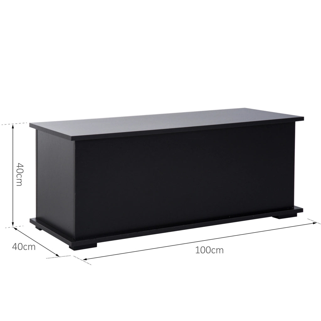 Coffre de rangement grande capacit¨¦ ¨C zephmum ¨C legno 100x40x40 cm nero