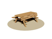Tavolo Week-end Light 512L Giochipark legno panche ribaltabili cm190x150x80h