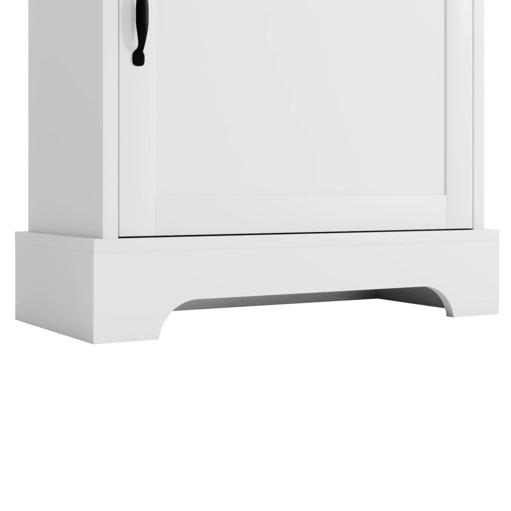 Mobile da bagno, mobile alto, 3 cassetti, ripiani aperti, ripiani regolabili, bianco