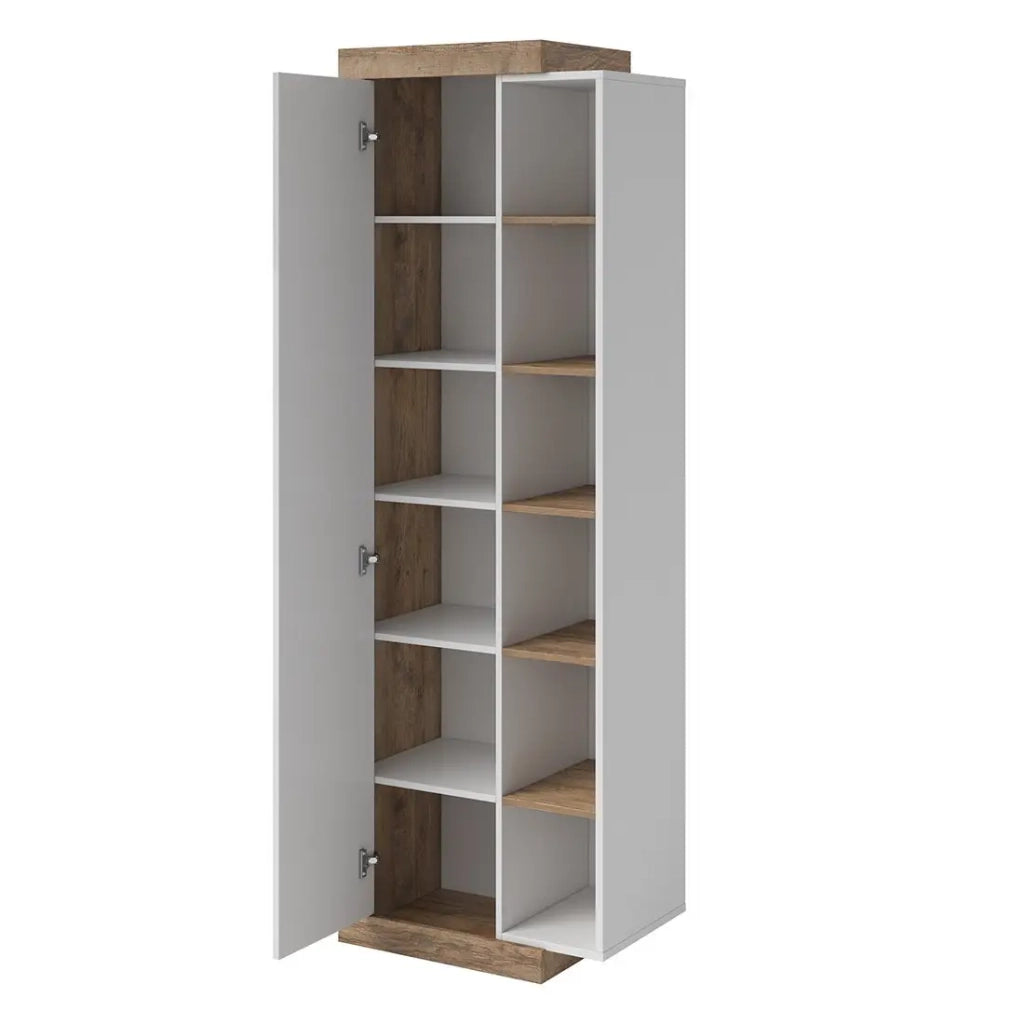 Vetrina design colore rovere e bianco lucido collezione SINATRA.
