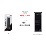 Trade Shop - Batteria A Litio Compatibile Per Samsung Galaxy Note 4 3000mah Maxtech Pa-t019 -