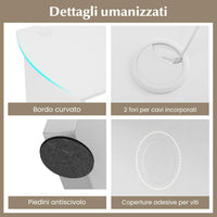 Scrivania Angolare per Computer con Ripiani, Scrivania Porta PC in Legno, Scrivania Salvaspazio e Moderna per Ufficio e Studio, 130 x 130 x 72,5 cm (Bianco)