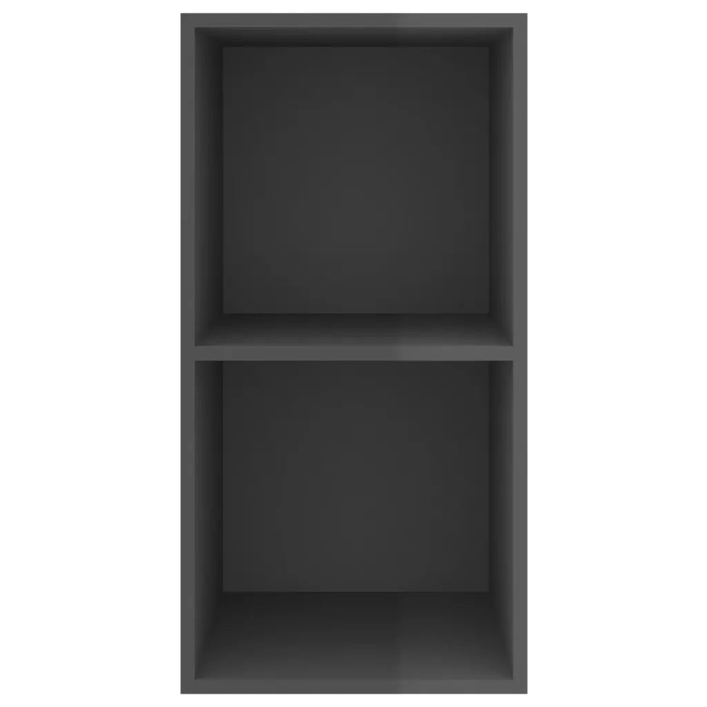 Mobile TV da Parete Grigio Lucido 37x37x72 cm Legno Multistrato 805479