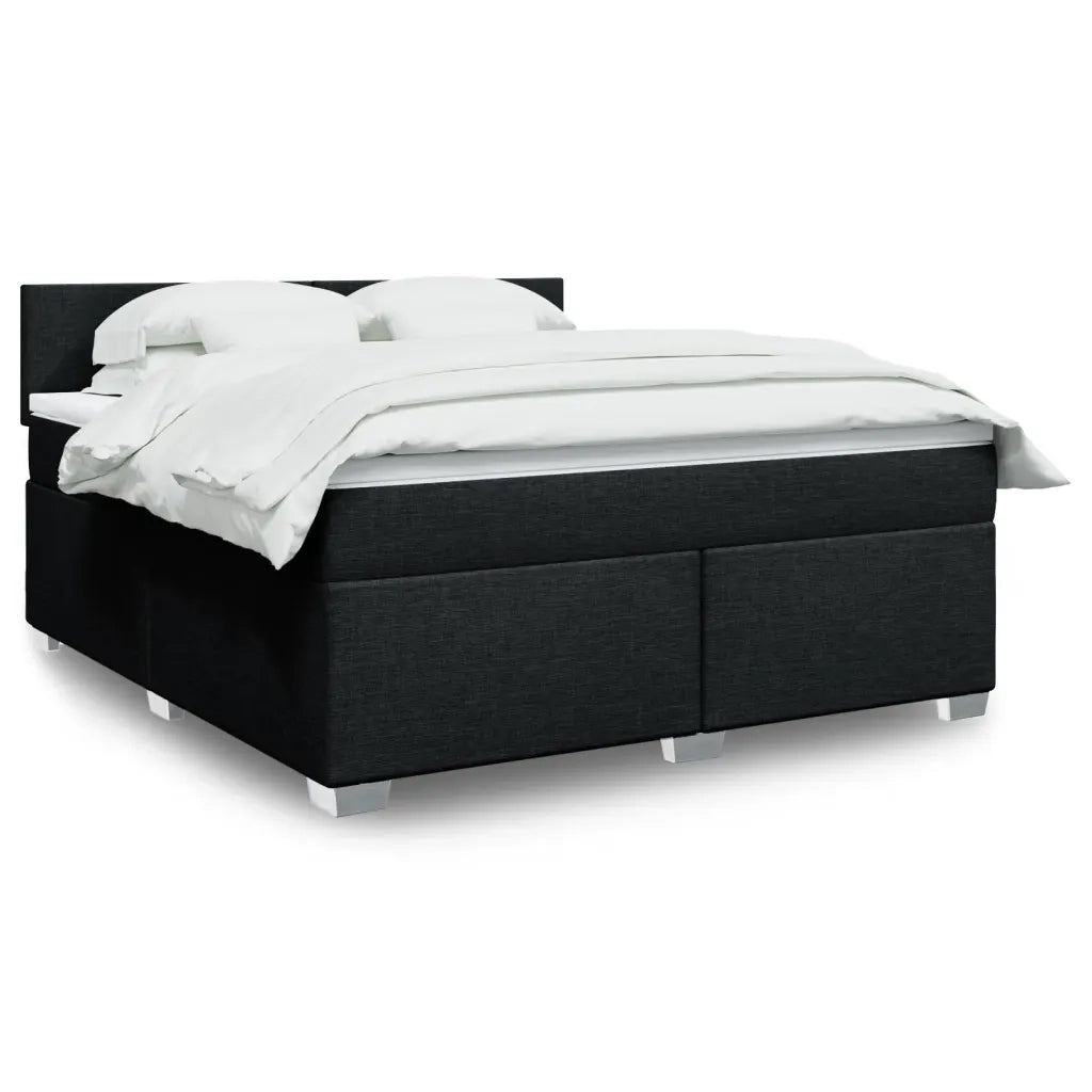 Giroletto a Molle con Materasso Nero 180x200 cm in Tessuto 3285962