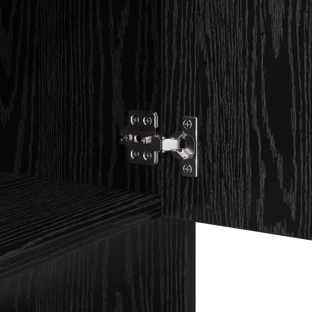 vidaXL Credenza Rovere nero 97 x 29 x 75 cm Legno multistrato