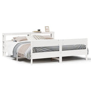 Letto matrimoniale | Letto per adulti | Letto senza Materasso Bianco 180x200 cm Legno Massello di Pino