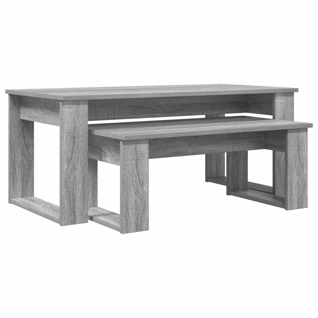 Set di Tavolini da Caffè 2 pcs Grigio Sonoma Legno multistrato 8000137