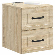 Comodino | Armadio da Notte | Mobiletto da notte a muro Rovere Sonoma 34,5 x 33 x 40 cm