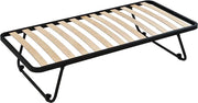 Rete Salvaspazio per materasso Una Piazza e mezzo Estraibile in Ferro con Piedi Reclinabili Doghe Legno cm 80x190 H35