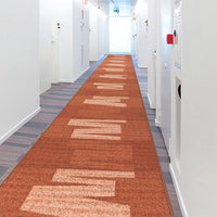 Passatoia Scala Bordata 67x180 cm Ingresso Corridoio Tappeto Cucina Gradini Zig Zag Arancione