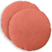 Federa 2 pcs HEERLEN Rosso Arancio Ø 50 cm corduroy 922601