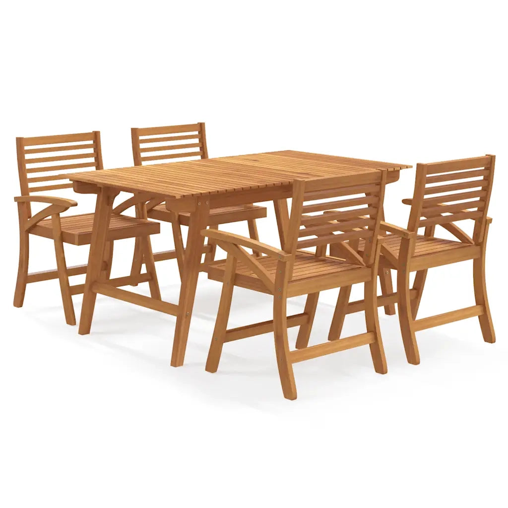 Set da Pranzo per Giardino 5 pz in Legno Massello di Acacia 3156864
